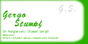 gergo stumpf business card